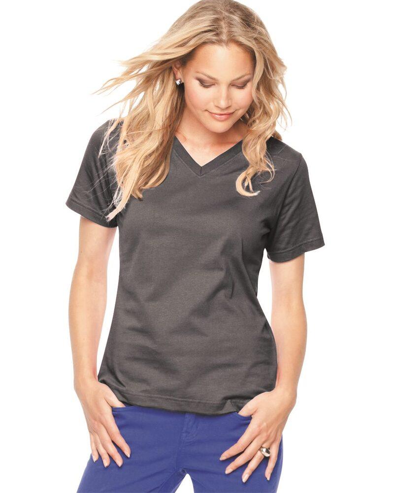 LAT 3587 - Ladies' Short Sleeve V-Neck T-Shirt