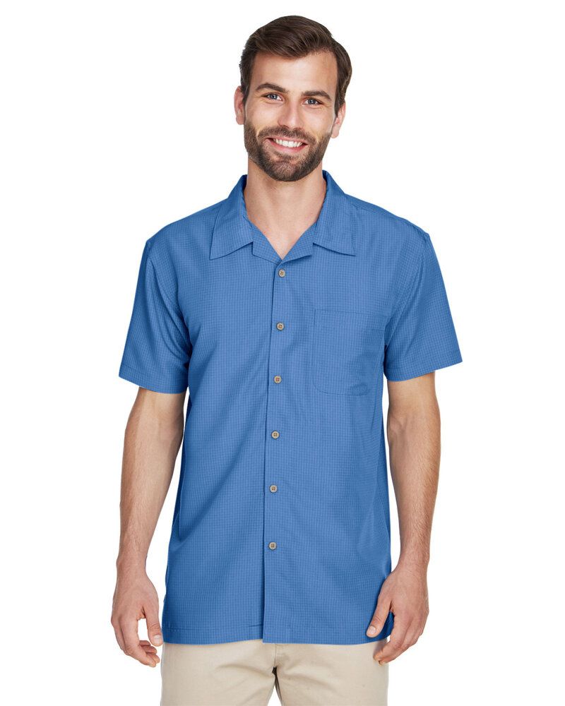 Harriton M560 - Men's Barbados Textured Camp Shirt