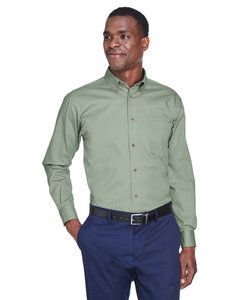 Harriton M500 - Mens Easy Blend Long-Sleeve Twill Shirt with Stain-Release
