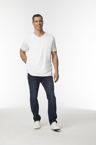 Premium Softstyle Men's V-Neck Cotton T-Shirt