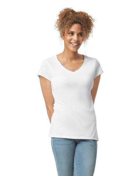 Premium Soft Cotton Ladies V-Neck T-Shirt