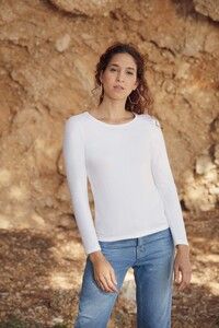 Fruit of the Loom SC61404 - T-Shirt Manches Longues Femme 100% Coton
