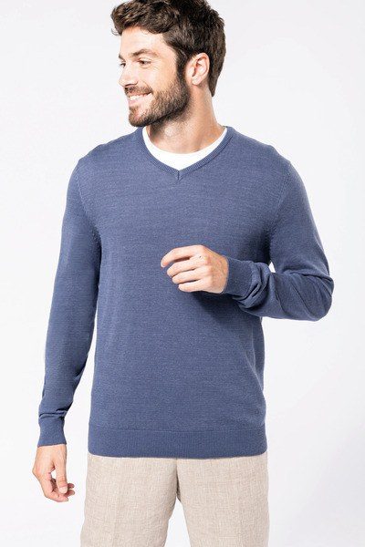 Kariban K965 - Men's Classic V-Neck Cotton Blend Sweater