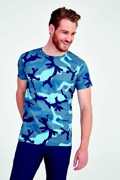 SOLS 01188 - Camo Men Round Collar T Shirt