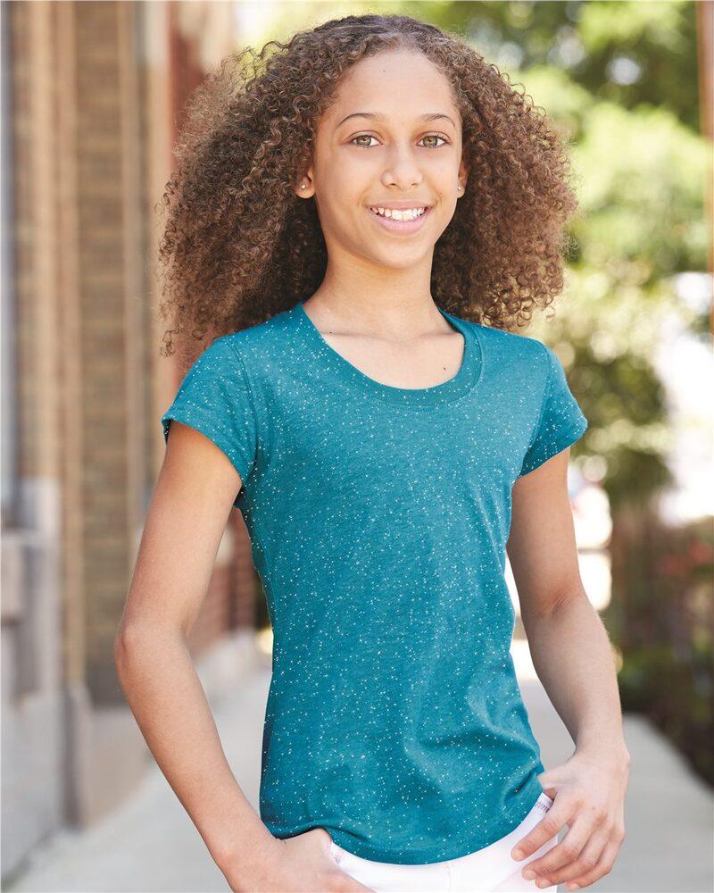 J. America 8129 - Youth Glitter T-Shirt