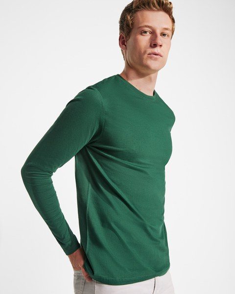 Roly CA1217 - Premium Cotton Long-Sleeve Tee with Reinforced Seams