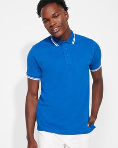 Roly PO6629 - MONTREAL Short-sleeve polo shirt with matching 3-button placket in collar