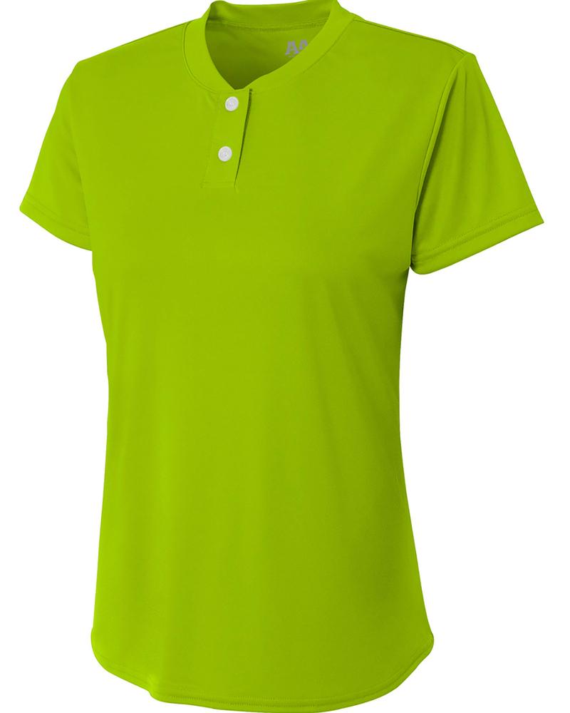 A4 NG3143 - Girl's Tek 2-Button Henley Shirt
