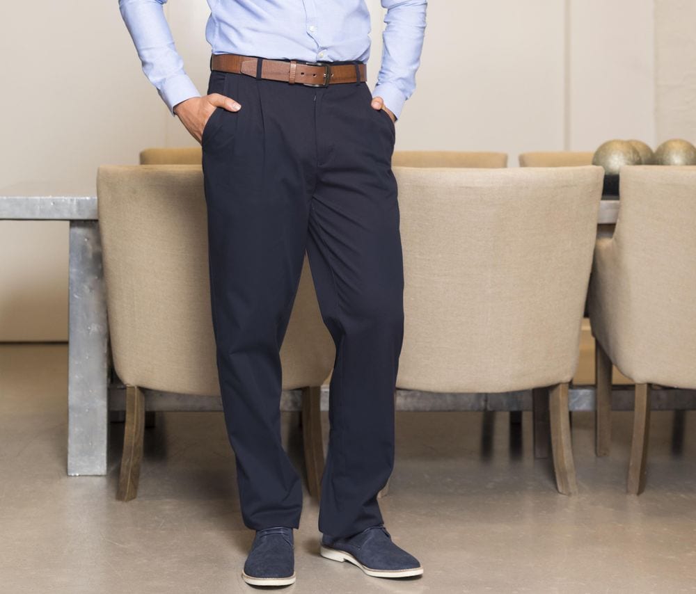 Henbury HY600 - Pantalon à Pinces Homme Chino