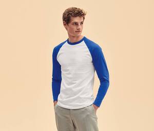 Fruit of the Loom SC238 - T-Shirt Manches Longues Homme 100% Coton