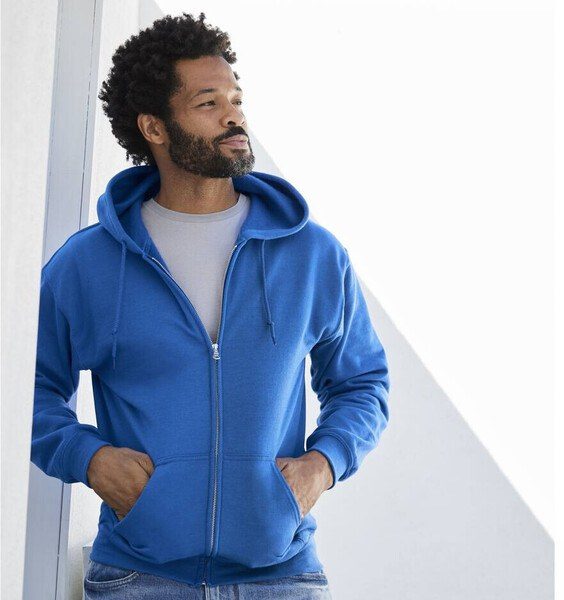 Gildan GN960 - Sudadera con capucha y cremallera grande para hombre