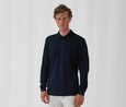 B&C BC425 - Langærmet poloshirt 100% bomuld