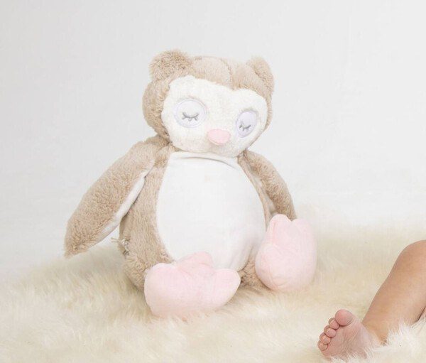 Mumbles MM054 - Customizable Plush Owl with Embroidery Access