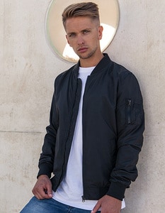 Build Your Brand BY045 - Nylon Bomber Jacket