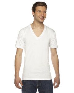 American Apparel 2456W - T-shirt col V à manches courtes en jersey fin unisexe