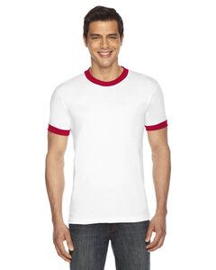 American Apparel BB410W - T-shirt unisexe à manches courtes en polycoton, style Ringer