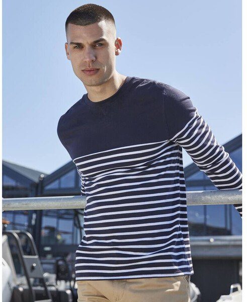 Front row FR134 - Long Sleeved Breton Striped T