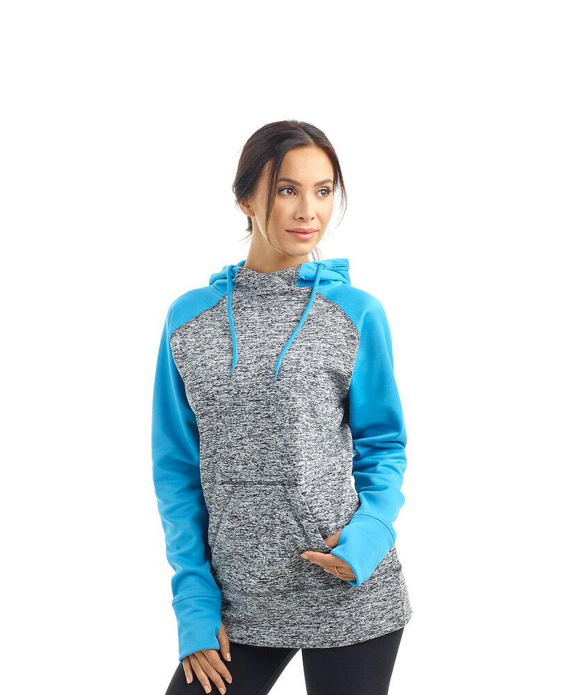 J. America JA8618 - Ladies' Cosmic Colorblock Pullover Hood