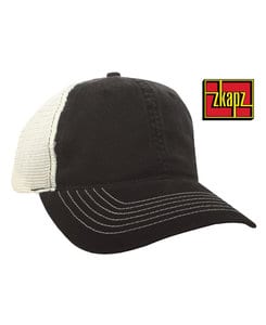 KC Caps ZK641 - ZKAPZ Bio-Washed Cotton Trucker Cap With Soft Mesh Back