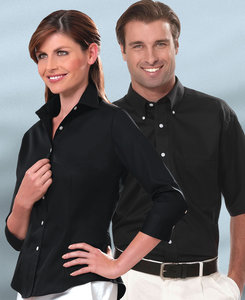 VanHeusen 13V532 - Camisa de vestir de manga corta de sarga para hombre