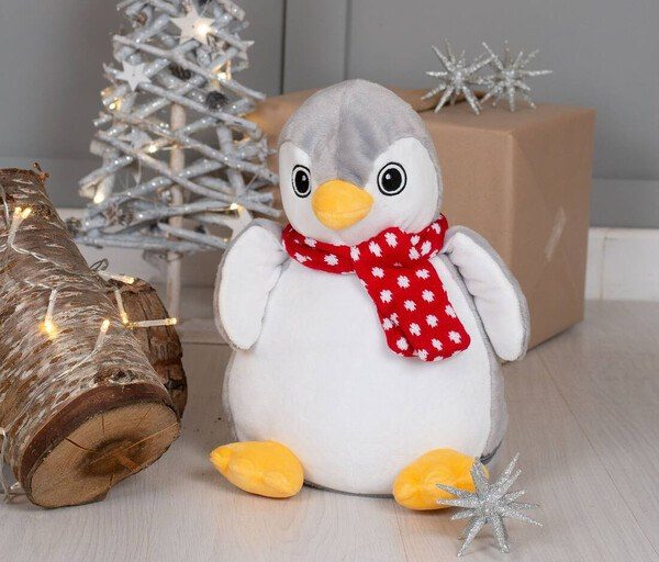 Mumbles MM566 - Cuddly Penguin Plush with Customizable Tummy