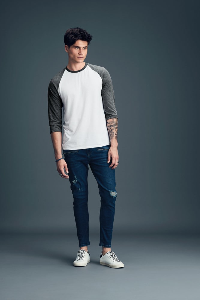 Anvil ANV6755 - T-shirt Homme Manches Raglan 3/4