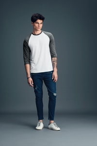 Anvil ANV6755 - T-shirt Homme Manches Raglan 3/4