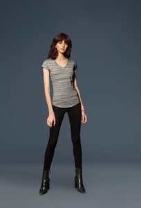 Anvil ANV675VIDL - T-shirt Col V Femme