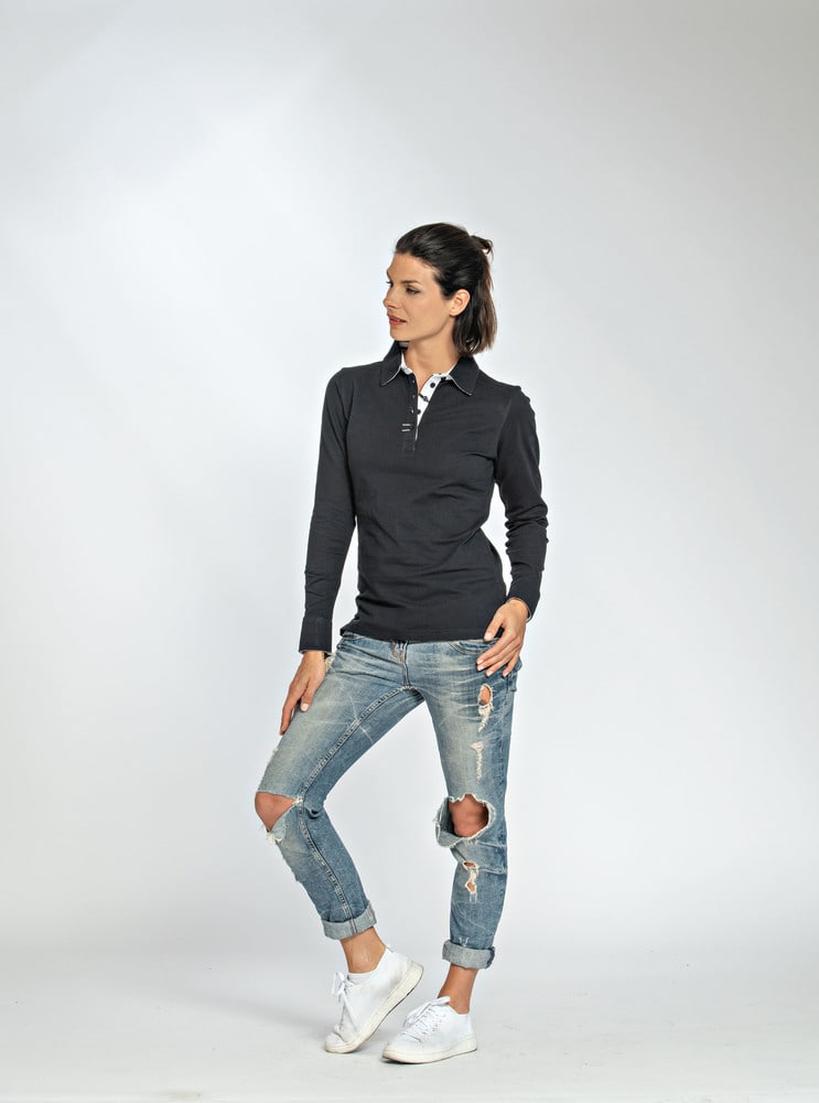 Lemon & Soda LEM3564 - Polo Contrast Cot/Elast LS for her