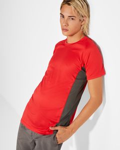 Roly CA6595 - SHANGHAI Technical t-shirt with a combination of two polyester fabrics and short-sleeve raglan style