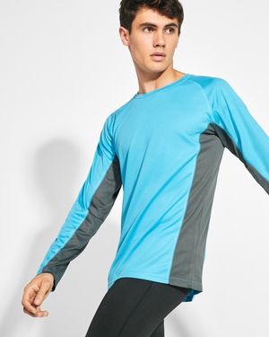 Roly CA6670 - SHANGHAI L/S Long-sleeve technical raglan t-shirt with a combination of two polyester fabrics