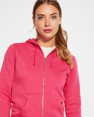 Roly CQ6425 - VELETA Sudadera de mujer con capucha forrada a tono