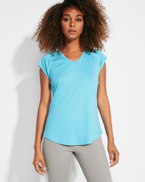 Roly CA6658 - AVUS Camiseta técnica multi-deporte de mujer manga corta estilo manga ranglan