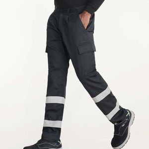 Roly HV9307 - DAILY HV Długie spodnie o wysokiej widoczności z odpornego materiału