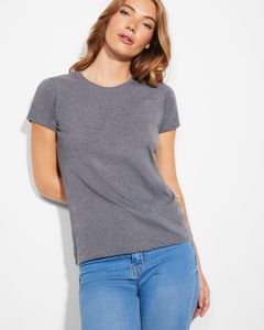 Roly CA6661 - FOX WOMAN Short-sleeve t-shirt in heather effect fabric slightly fitted
