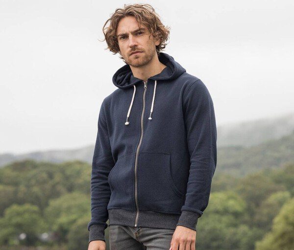 ECOLOGIE EA051 - Sweat hooded zip recycled cotton