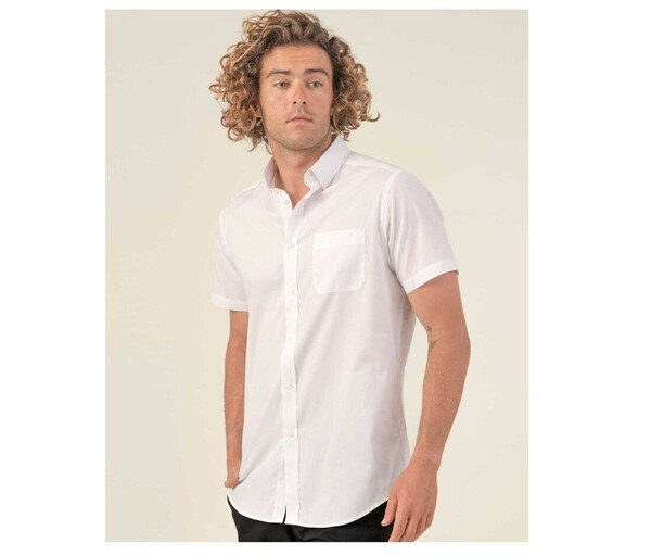 JHK JK611 - Elegant Mens Short Sleeve Poplin Shirt