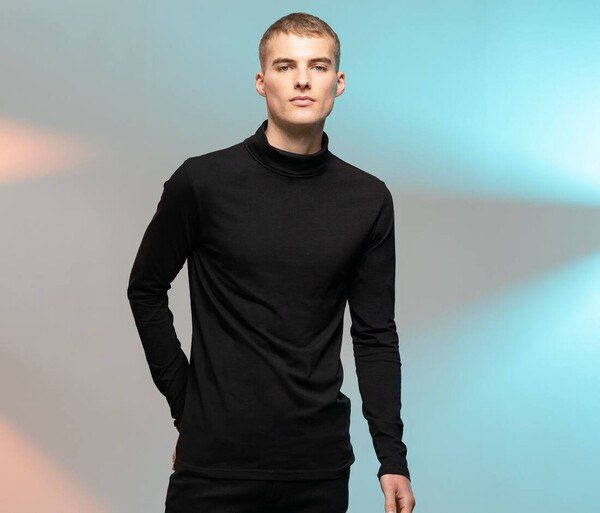 SF Men SF125 - SF Mens Premium Slim Fit Turtleneck Tee