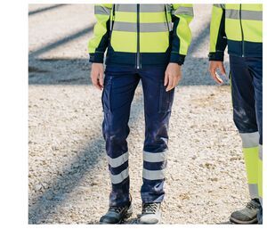 VELILLA V3014S - Pantalones de estiramiento multibolsillos con rayas reflectantes V3014S