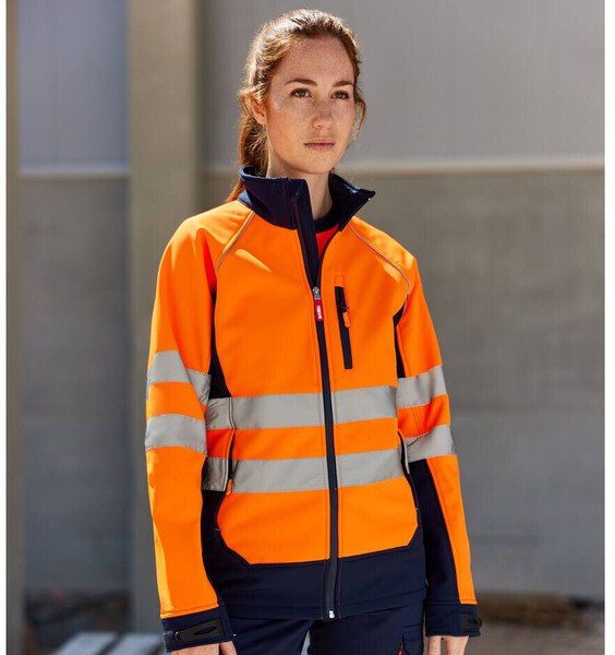 VELILLA V6001 - HIGH-VISIBILITY TWO-TONE SOFTSHELL JACKET