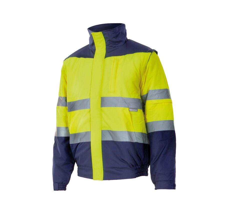 VELILLA VL161 - TWO-TONE HIGH-VISIBILITY QUILTED JACKET