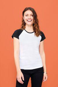 Sols 11195C - Womens 2-Colour Raglan Sleeve T-Shirt Milky