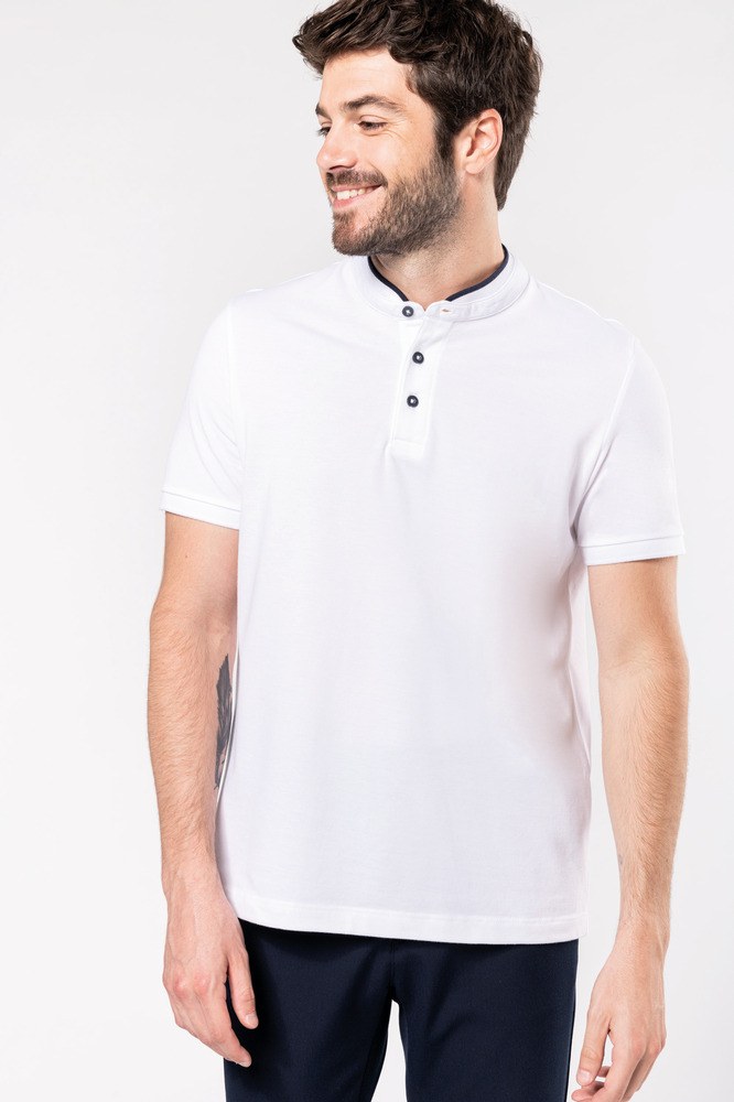 Kariban K223 - Men's short-sleeved mandarin collar polo shirt
