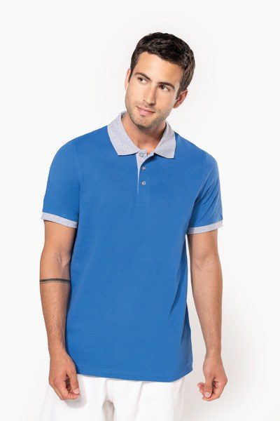 Kariban K258 - Polo piqué bicolor de hombre