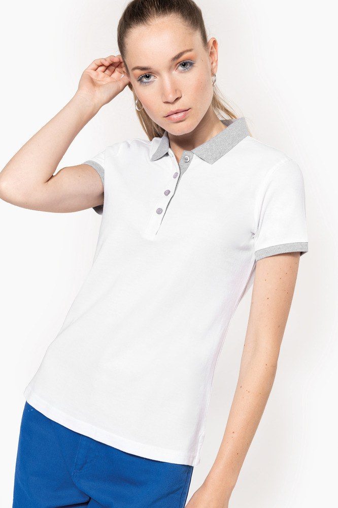 Kariban K259 - Ladies’ two-tone piqué polo shirt