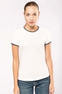 Kariban K393 - Rundhals-T-Shirt aus Piqué für Damen