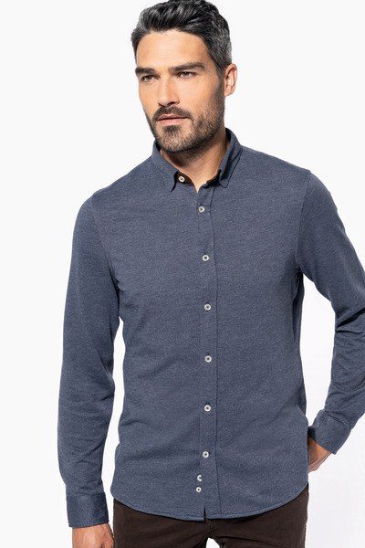 Kariban K507 - Camisa JacquardManga larga