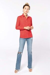 Kariban K585 - Womens long-sleeved Nevada cotton shirt
