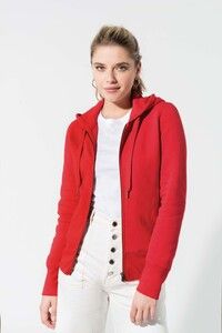 Kariban K485 - Womens organic zipped hooded sweatshirt