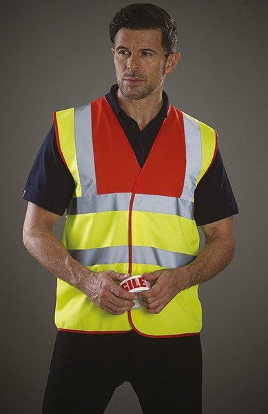 Yoko YHVW100 - Enhanced Visibility Safety Vest with Reflective Strips